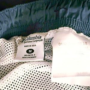 Columbia vintage blue mens 8” swim shorts trunks size medium